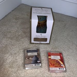 TUSCANY CANDLE Blue and Brown Jug Outlet Warmer